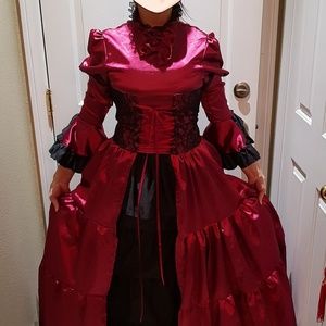 Red lolita gothic dress